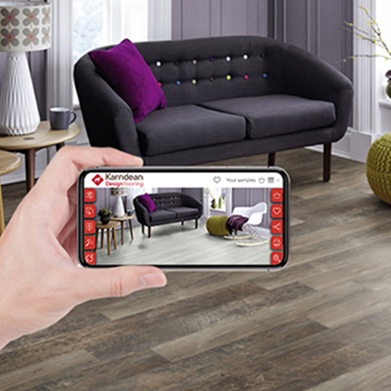Karndean Floorstyle being used on a phone