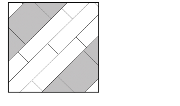 A striped pattern created with stone and wood lvt