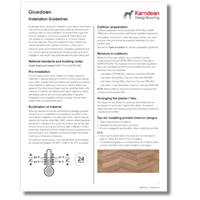 Karndean gluedown products installation guide