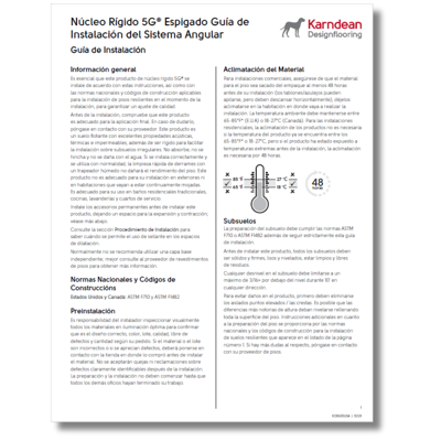 Guía de Instalación de Pisos Núcleo Rígido