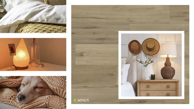 Bedroom decor matching the Prana design aesthetic