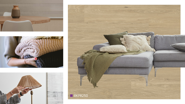 Living room decor matching the Prana design aesthetic