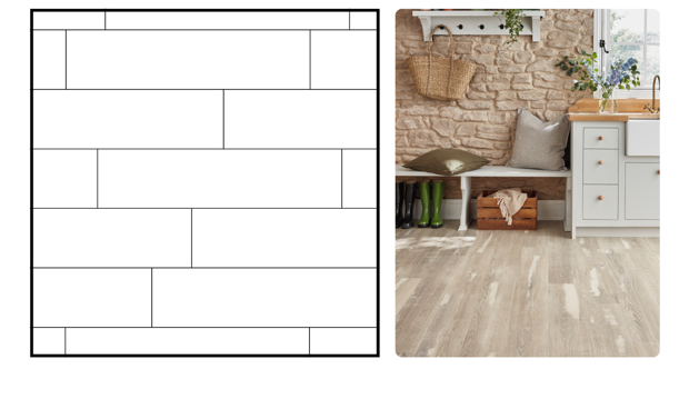 Wood staggered shown as a pattern and used in a mudroom