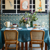 Maximalist dining area