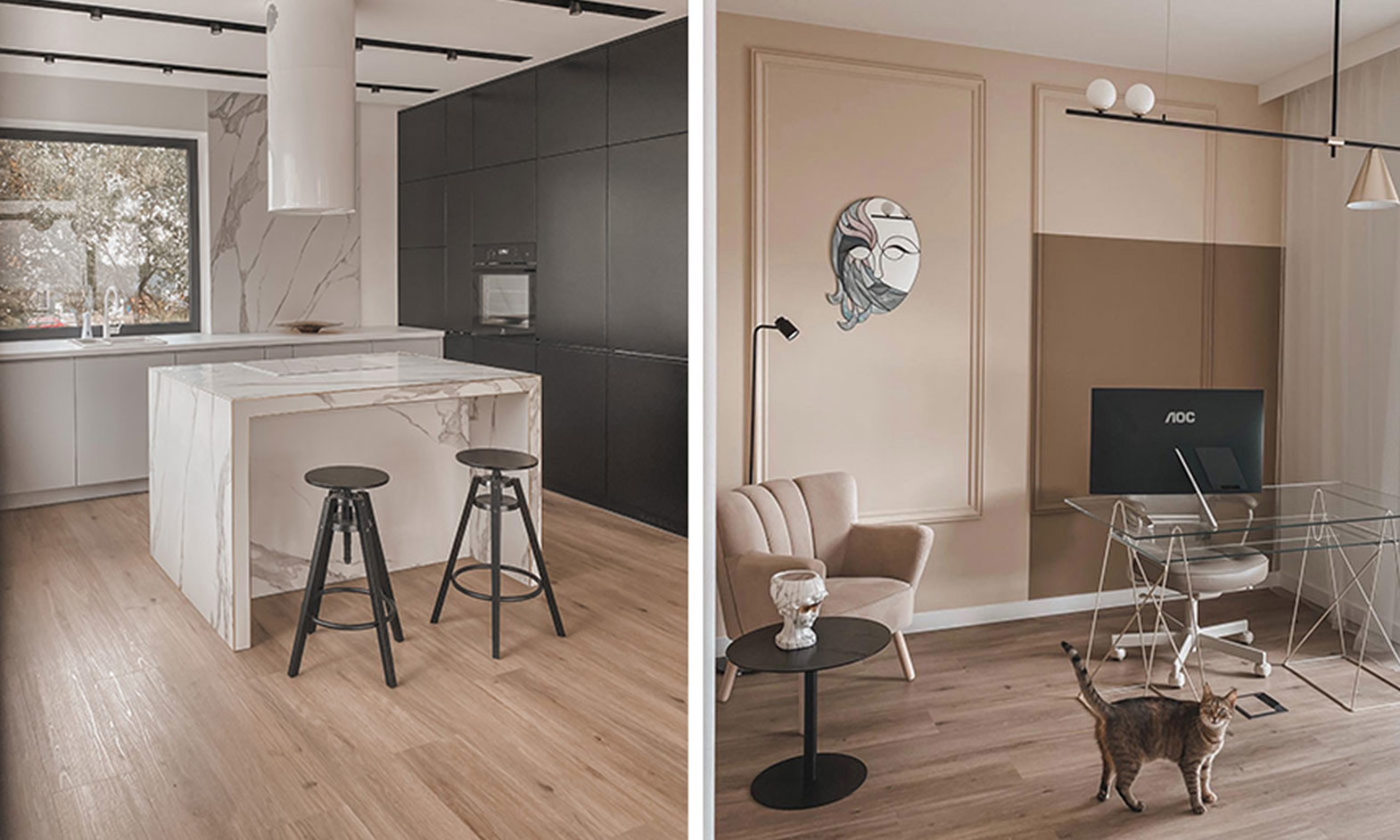 Kamilas kitchen with canadian urban oak flooring