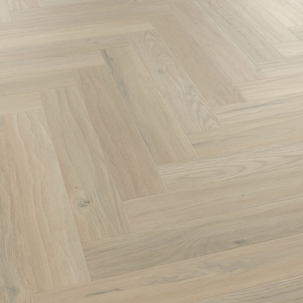 Art Select Basque Oak mid brown LVT herringbone flooring