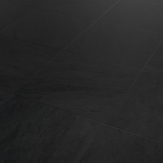 Corinthian Marble black lvt flooring laid at an angle