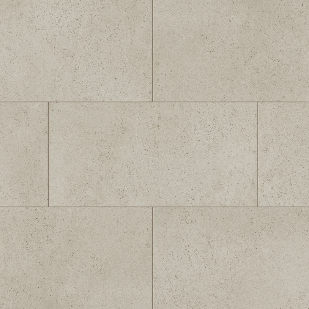 Art Select Caliza Classico light grey gluedown LVT flooring with DS24 design strip