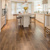 Dawn oak dakr brown LVT flooring in a kitchen