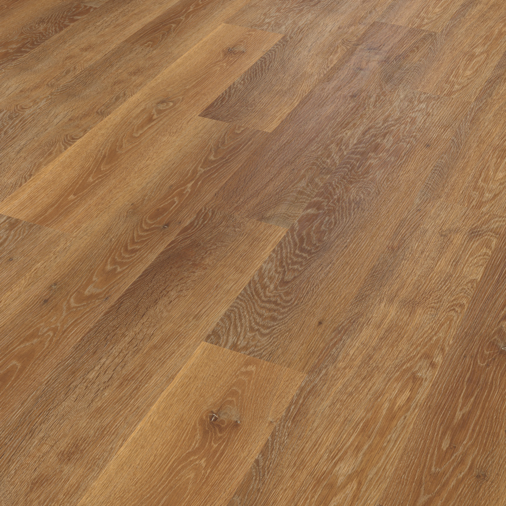 Knight Tile Classic Limed Oak mid brown lvt flooring laid at an angle