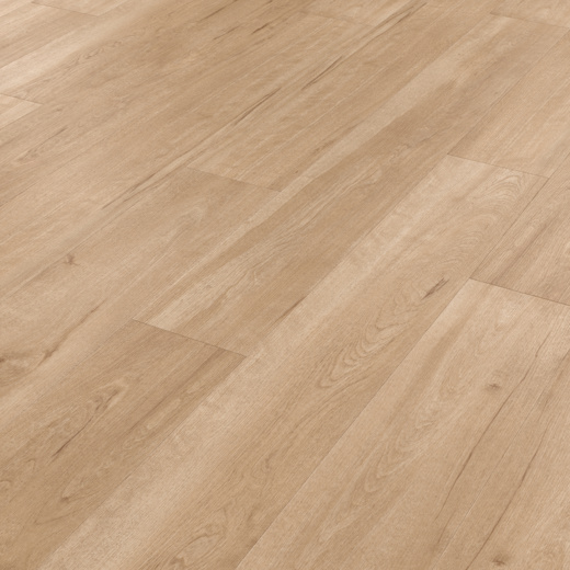 Birch light brown LVT flooring at an angle