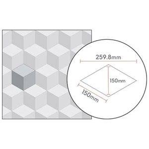 Outline of the dimensions of KAL02 abstract flooring