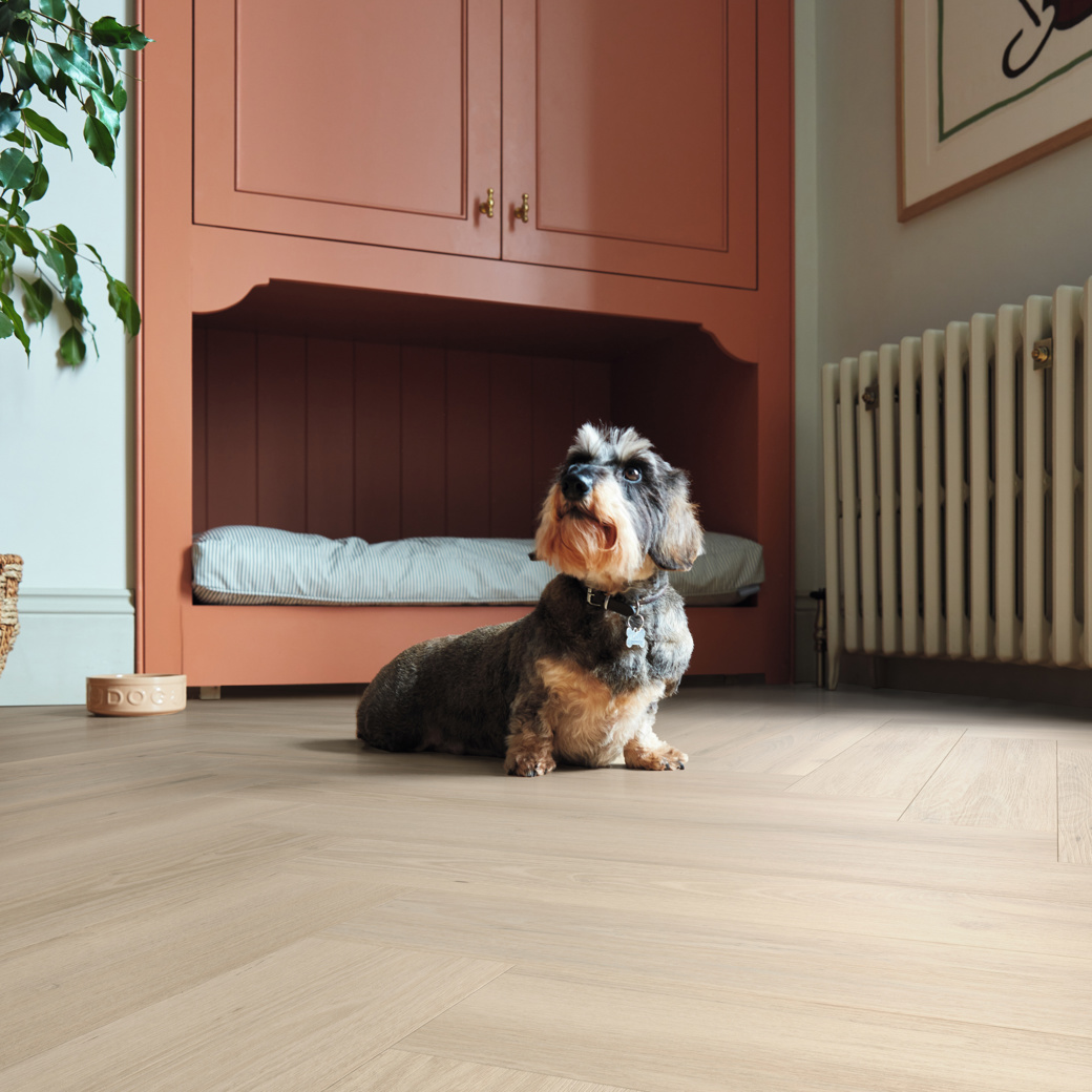 Norfolk Acacia LVT light brown flooring in a hallway